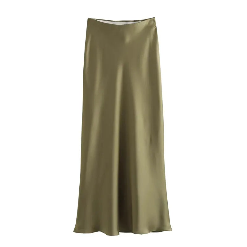 Satin Skirt Women