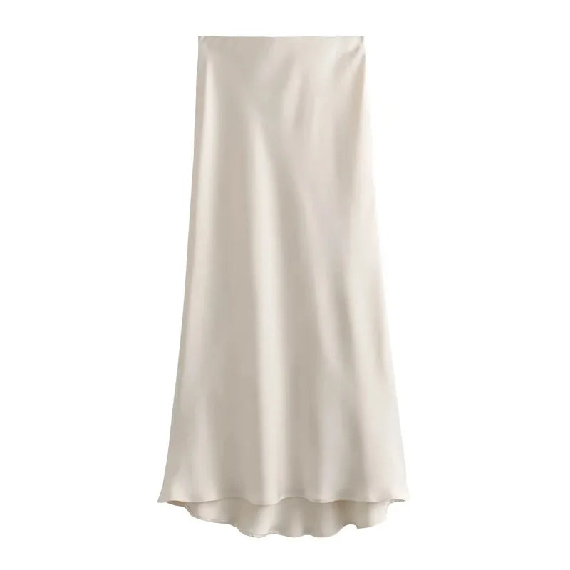 Satin Skirt Women