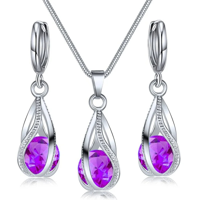 Chic Melody Pendant Necklace & Earrings Set