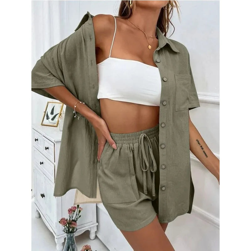 Casual Loose Short Pants Sets