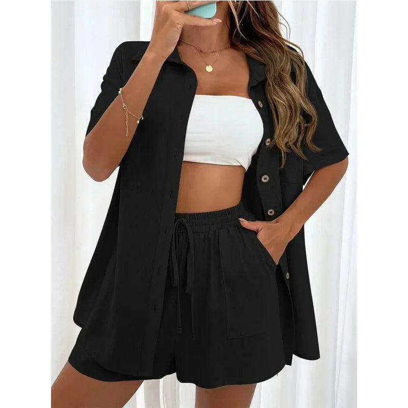 Casual Loose Short Pants Sets