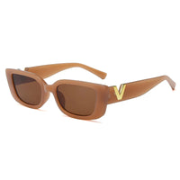 Retro Rectangle Sunglasses Women Brand